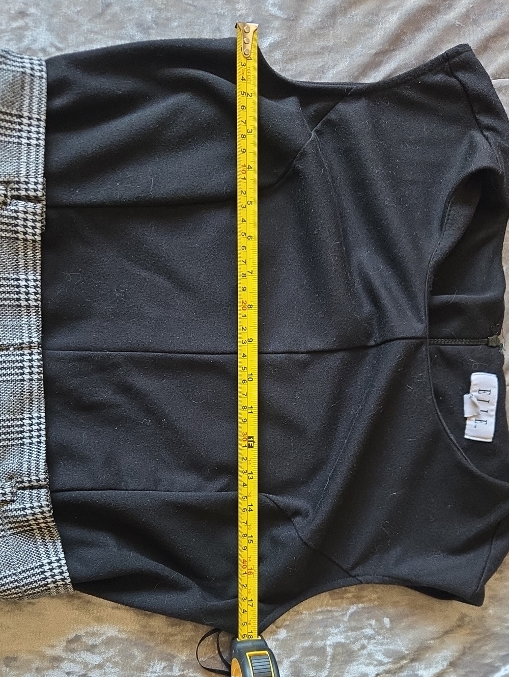 Elle Black And Plaid Jumpsuit - Picture 7 of 8
